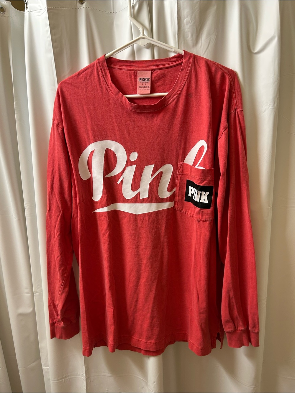 PINK Victoria's Secret Crewneck Tee in Coral